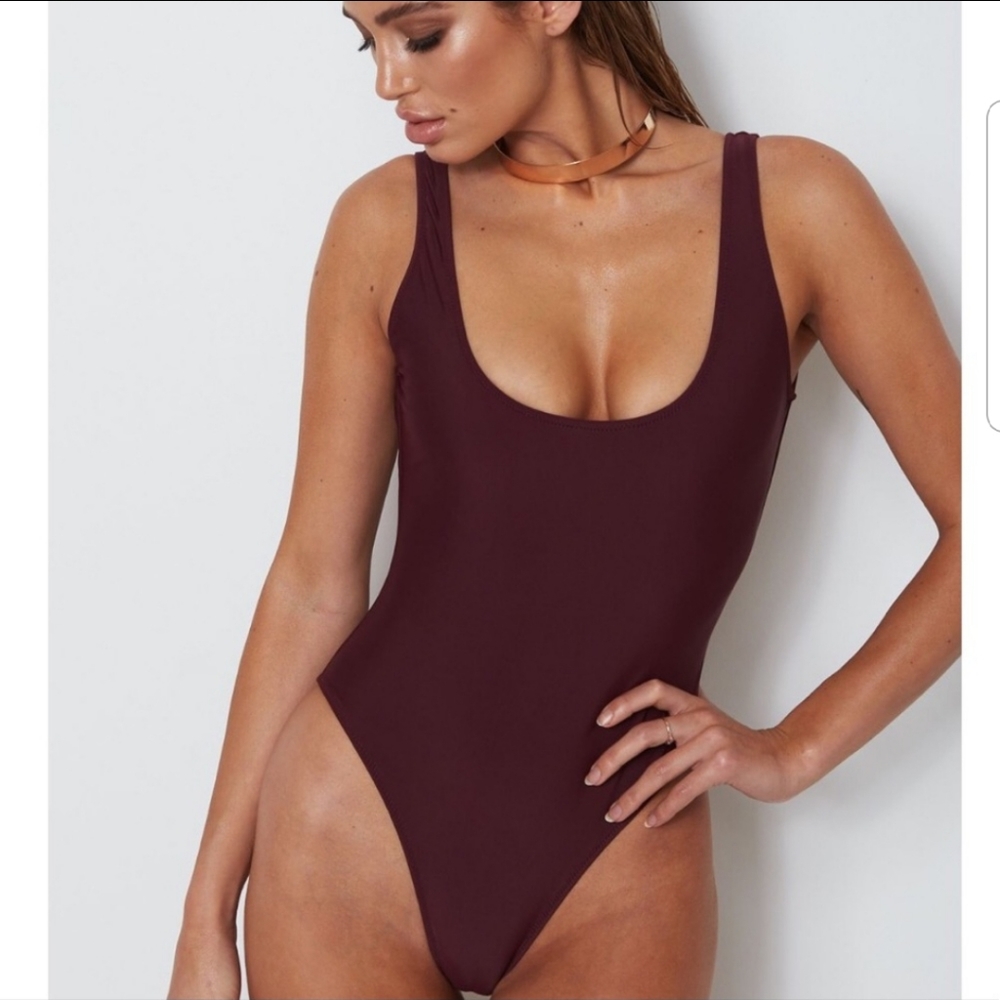 Fox Swim St Tropez One Piece in Merlot XS